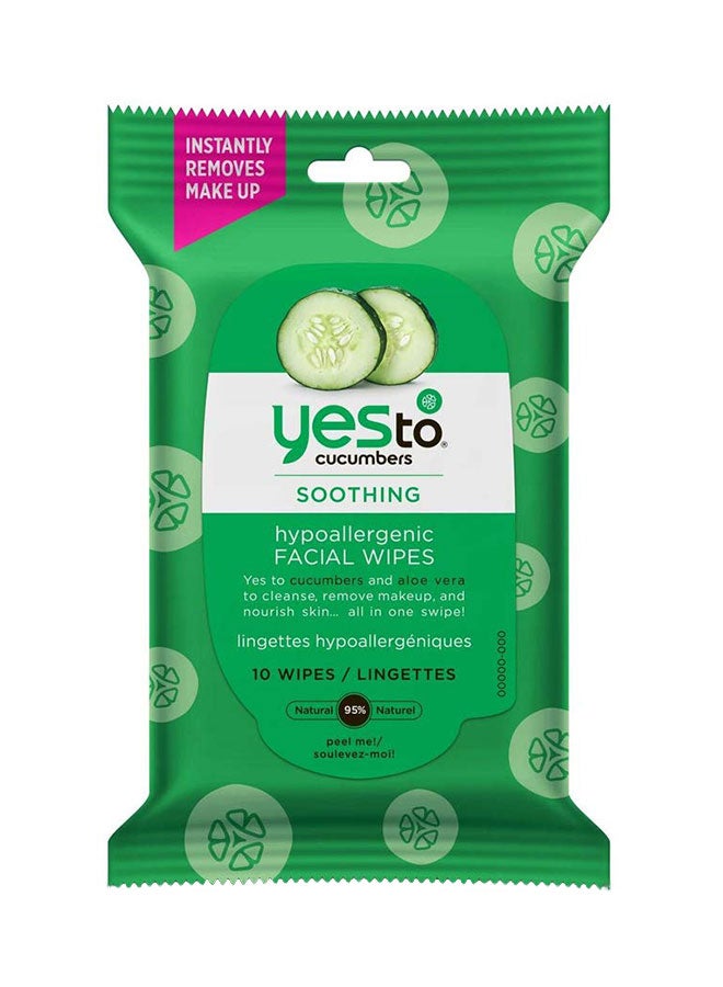 يس تو كيوكامبرز 10 مناديل مبللة مهدئة للوجه لا تسبب الحساسية. - Image 1