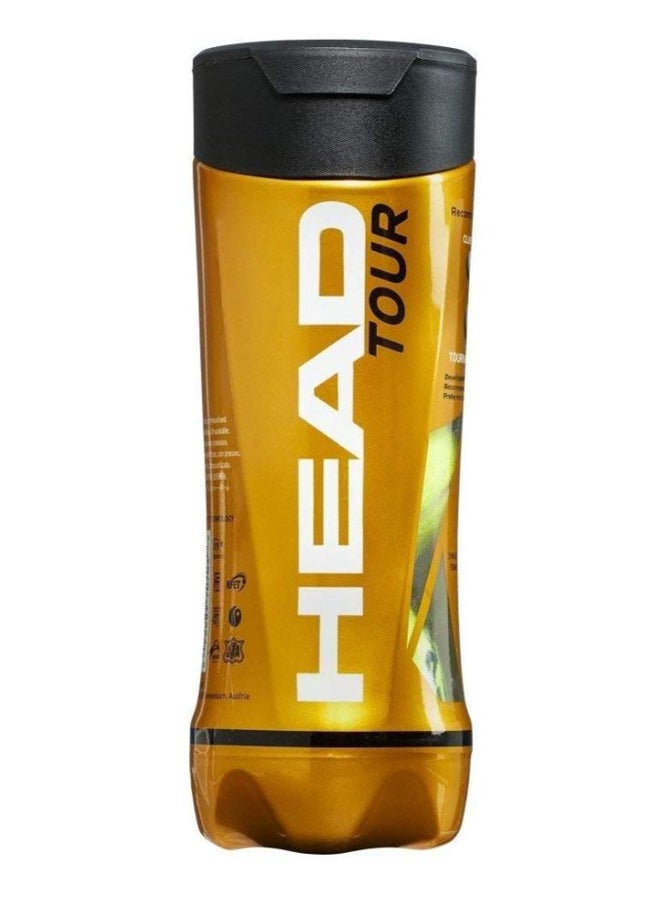 هيد مجموعة كرات تنس بتصميم مطبوع عليه عبارة "Head Tour"، مكونة من 3 قطع 2.5بوصة - Image 2