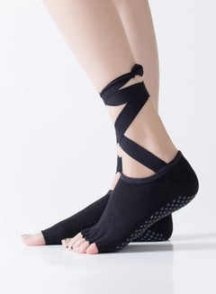 Sharpdo Pair Of Lace Up Non-Slip Yoga Socks One size  - Image 3