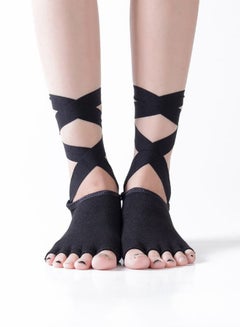 Sharpdo Pair Of Lace Up Non-Slip Yoga Socks One size  - Image 2