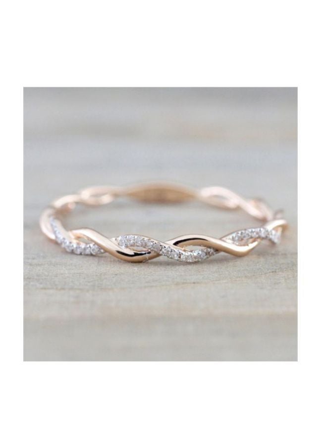 Generic - Diamond Studded Twisted Ring - Image 1