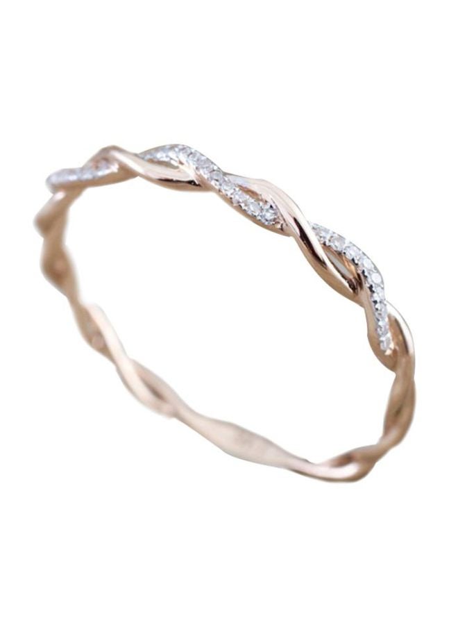Generic - Diamond Studded Twisted Ring - Image 1