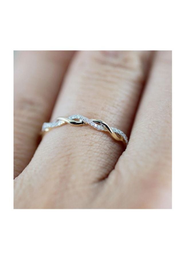Generic - Diamond Studded Twisted Ring - Image 1