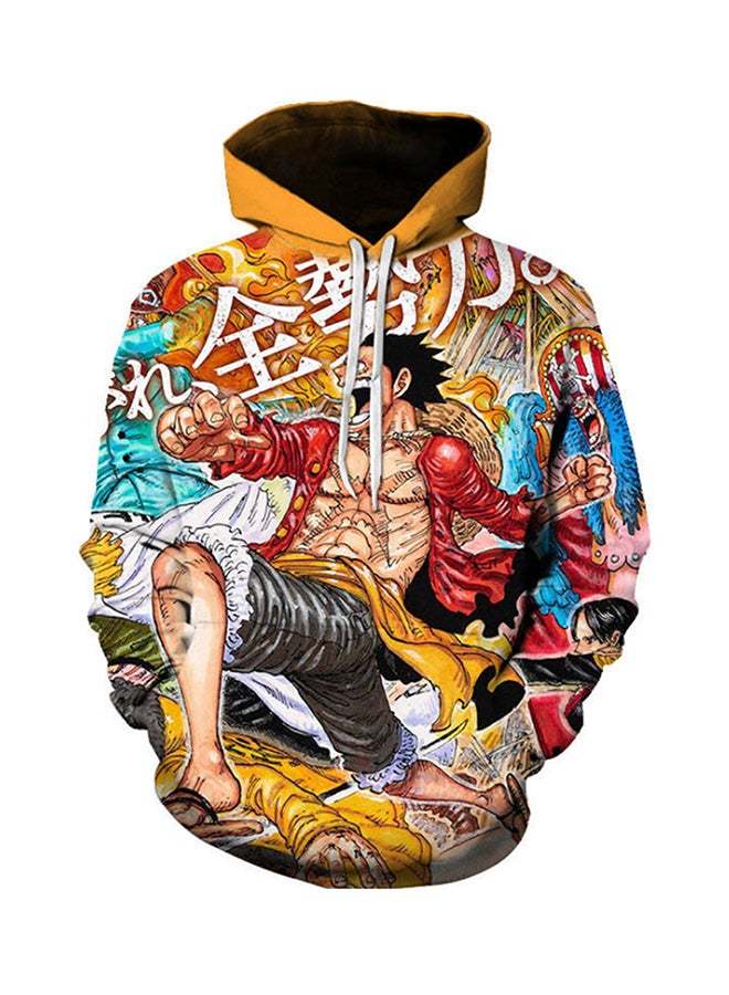 3D Printed Long Sleeve Hoodie Multicolour - Image 1