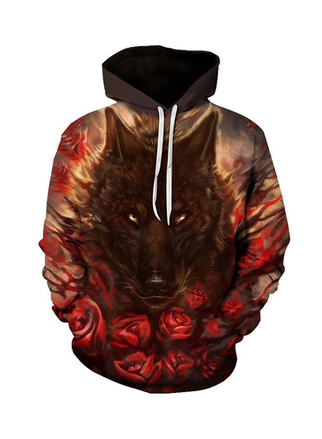 Wolf 3D Digital Printhood Hoodie Multicolour - Image 1