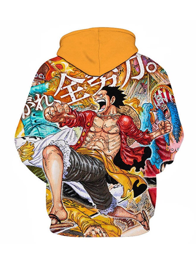 3D Printed Long Sleeve Hoodie Multicolour - Image 2