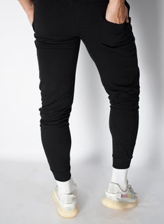 Caesar Cotton Casual Sweatpants Black  - Image 2