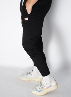 Caesar Cotton Casual Sweatpants Black  - Image 3