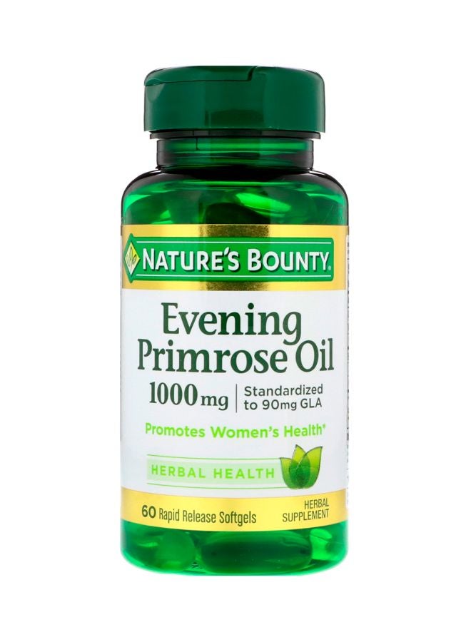 Evening Primrose Oil Herbal Supplement 60 Rapid Softgels 1,000 mg - v1578557052/N32925293A_1