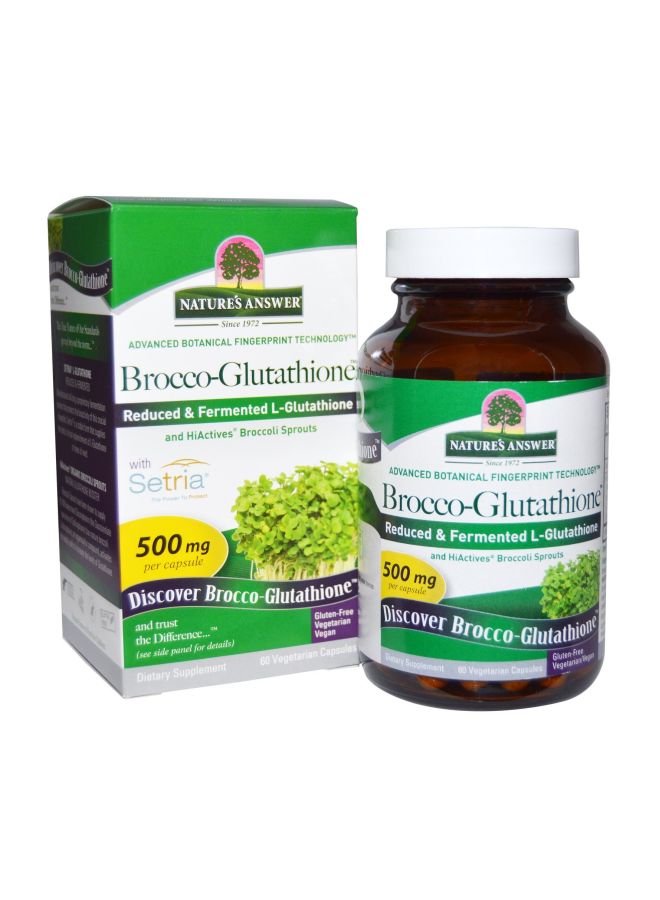 Brocco-Glutathione Dietary Supplement 500mg - 60 Vegetarian Capsules - v1578557058/N32925313A_1