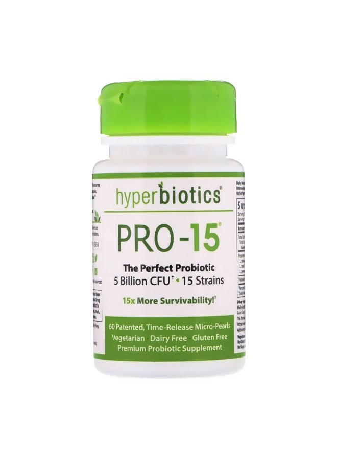 Hyperbiotics PRO-15 Perfect Probiotic 60 Patented