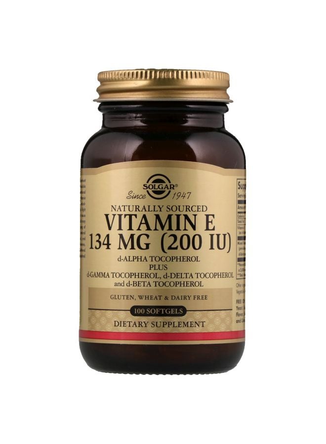 Solgar Naturally Sourced Vitamin E Dietary Supplement 134 mg - 100 Softgels