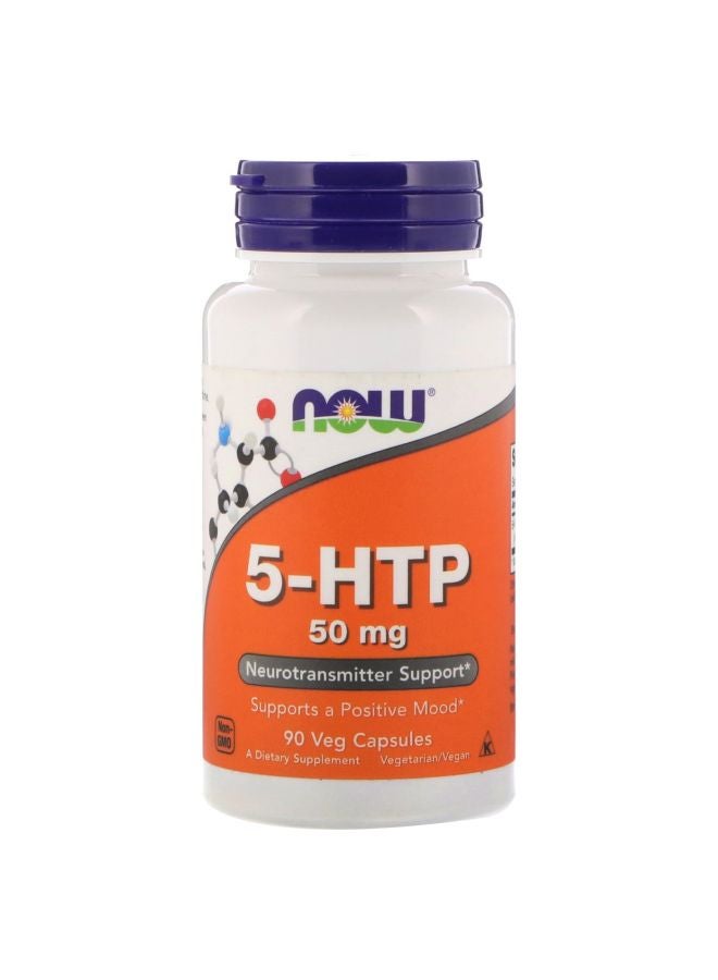 ناو فودز عبوة مكمل غذائي 5-HTP لدعم الناقل العصبي - 50 مغ - 90 كبسولة