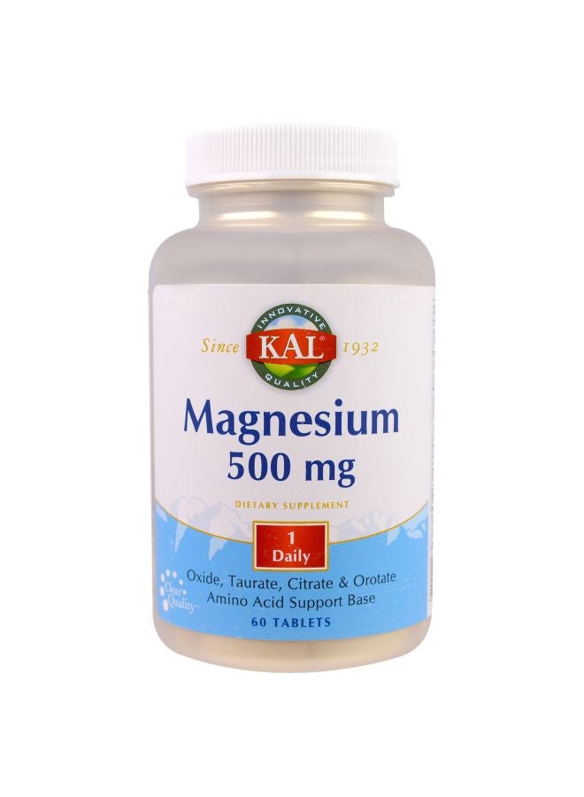 KAL Magnesium Dietary Supplement 500 mg - 60 Tablets