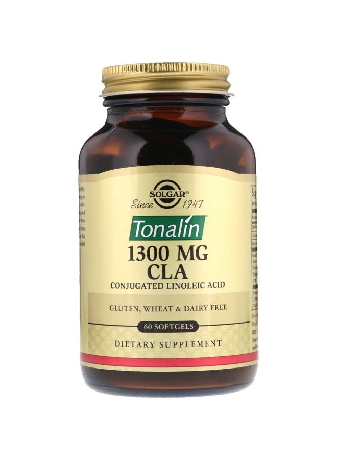 Solgar - Tonalin CLA Dietary Supplement 1300 mg - 60 Softgels - Image 1