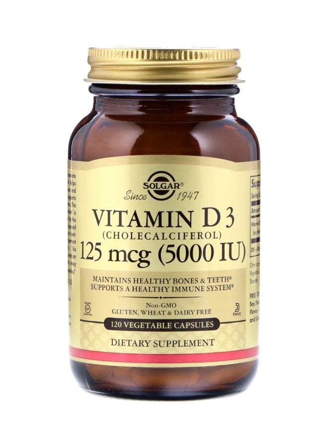 Solgar Vitamin D3 Cholecalciferol 125 mcg - 60 Vegetable Capsules