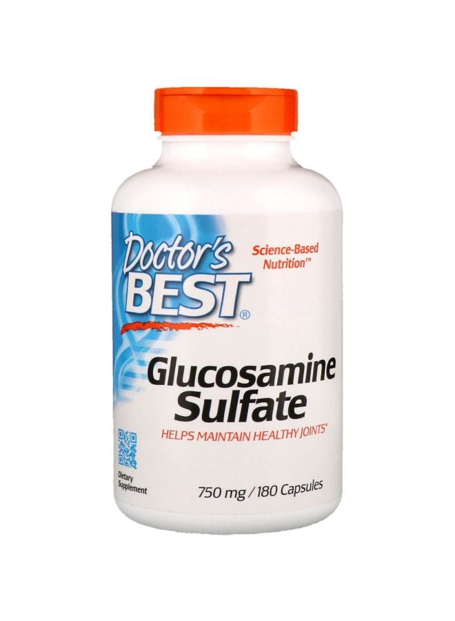 Doctor's BEST Vegan Glucosamine Sulfate Dietary Supplement - 180 Veggie Caps 