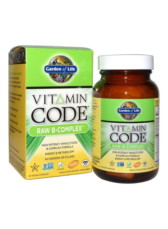 جاردن أوف لايف عبوة كبسولات مكمل غذائي فيتامين كود راو B كومبليكس - 60 كبسولة