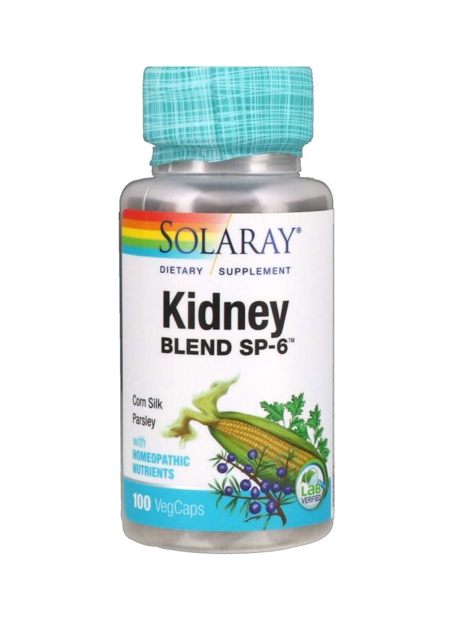 مكمل غذائي كيدني بليند SP-6 ، مدعم بالعناصر الغذائية للمساعدة في دعم وظيفة الكلى الصحية ، 100 كبسولة نباتية .