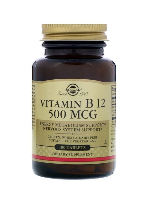 Vitamin B12 500mcg Dietary Supplement- 100 Tablets