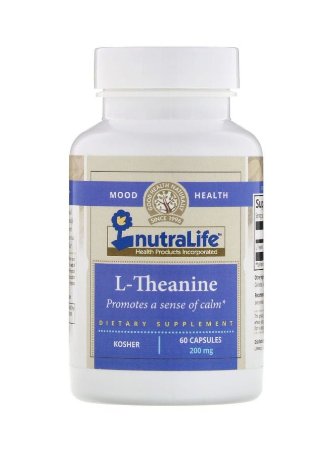 L-Theanine Dietary Supplement 200 mg, 60 Capsules - v1578557322/N33013148A_1