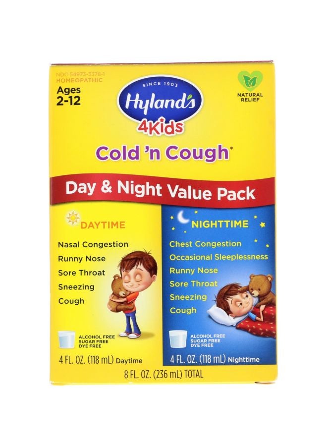 هايلاندز عبوة التوفير الليلي والنهاري للبرد والسعال مكونة من قطعتين .