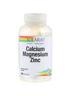 Calcium Magnesium Zinc Dietary Supplement - 250 Veg Caps