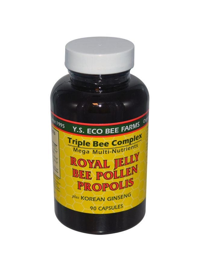 Y.S. Eco Bee Farms - Royal Jelly Bee Pollen Propolis - 90 Capsules - Image 1