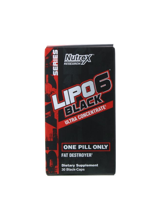 Nutrex Research Lipo6 Ultra Concentrate Dietary Supplement - 30 Black Capsules  - Image 2