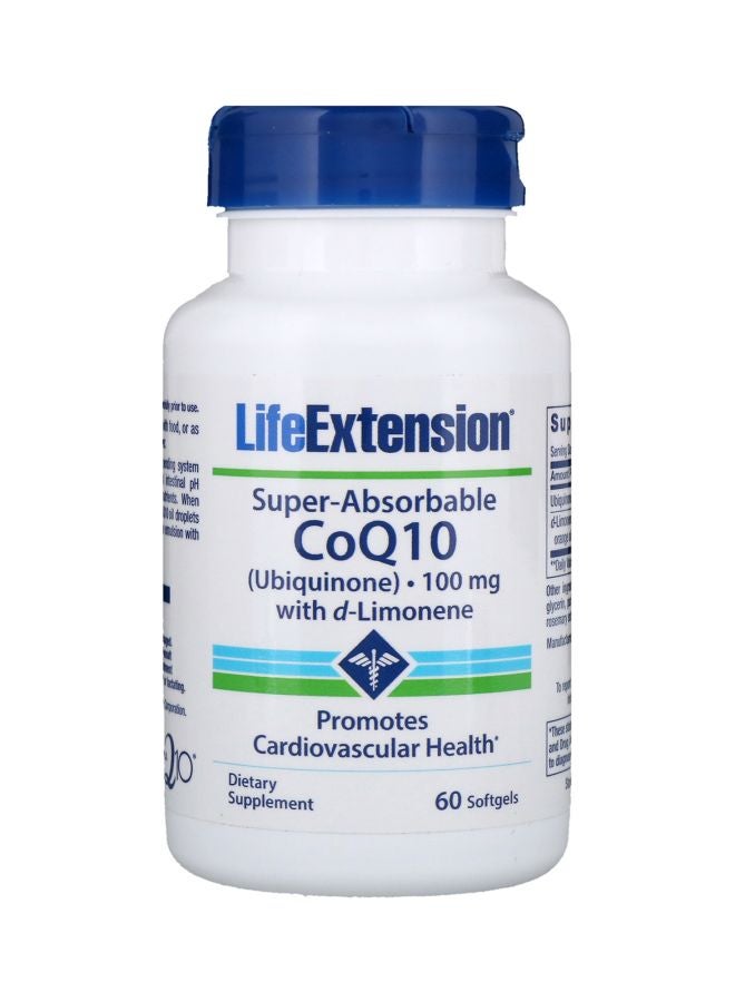 مكمل غذائي CoQ10 فائق الامتصاص بتركيز 100 ملجم - مكون من 60 كبسولة هلامية