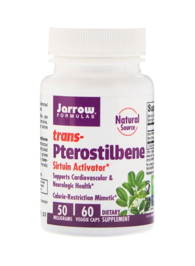 jarrow formulas Trans-Pterostilbene 50mg Dietary Supplement-60 Veggie Caps