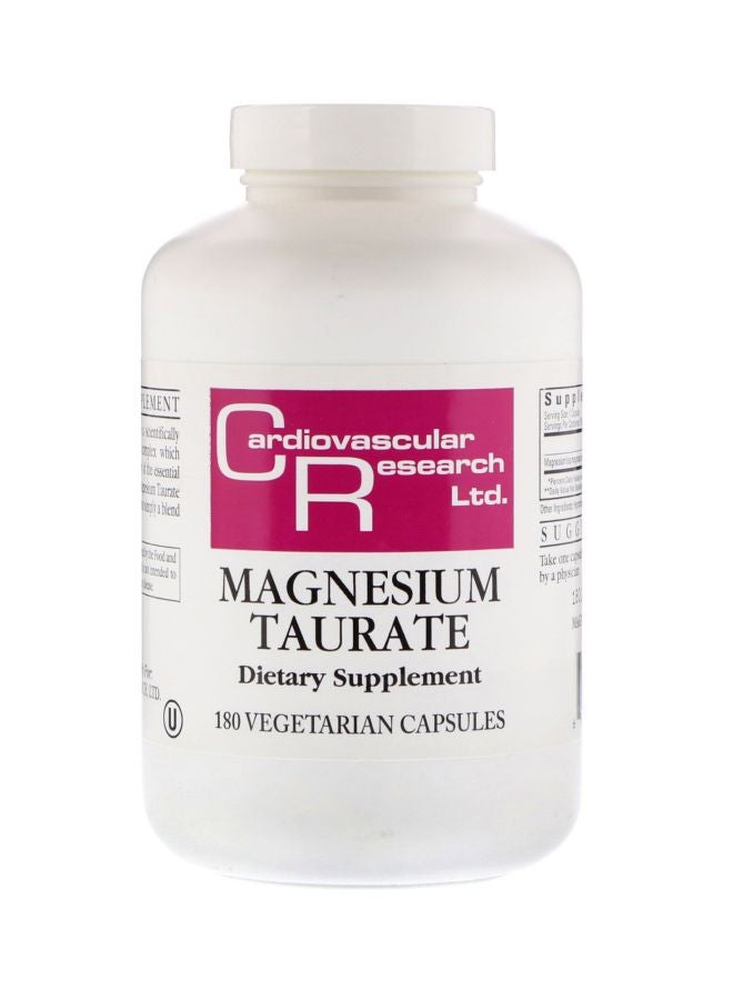 Cardiovascular Research - Magnesium Taurate Dietary Supplement 125 mg - 180 Capsules - Image 1