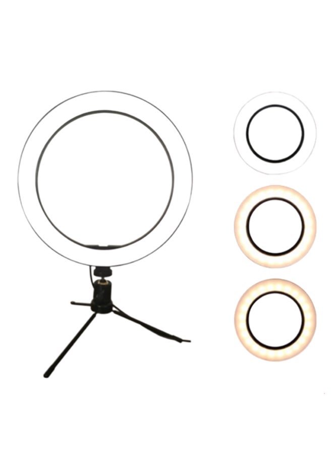 10-Inch Selfie Light Ring With Adjustable Triangle Bracket White - Image 2