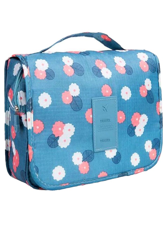 U-HOOME - Travel Cosmetic Make-Up Pouch Blue/White/Pink - Image 1