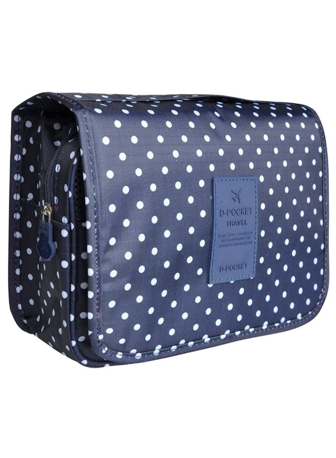 يو-هومي حقيبة محمولة بعجل  لتخزين مستحضرات التجميل وأدوات الزينة أزرق/ أبيض - Image 1