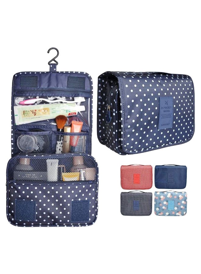 يو-هومي حقيبة محمولة بعجل  لتخزين مستحضرات التجميل وأدوات الزينة أزرق/ أبيض - Image 2