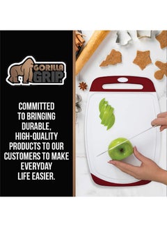 Gorilla Grip 3-Piece Reversible Cutting Board Set Blue/White  - Image 3