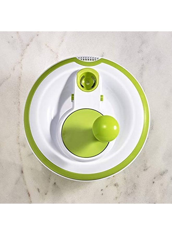 فيت آند فريش مصفاة خضار دوارة من البلاستيك أبيض/أخضر 200جرام - Image 3