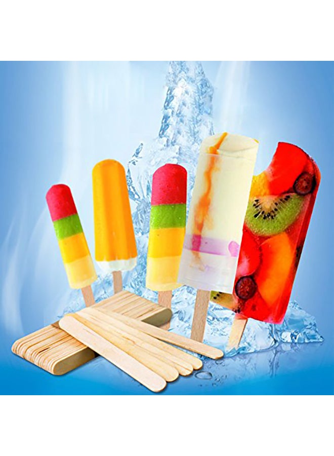 Acerich - Pack Of 200 Wooden Popsicle Ice Cream Stick Beige 200grams - Image 1