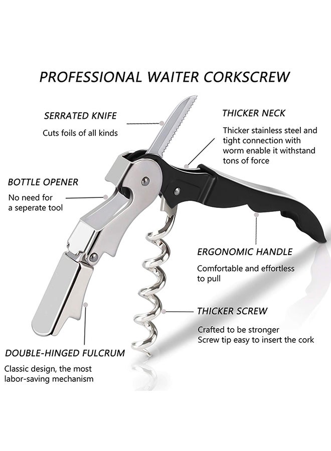 TWICHAN 3-Piece Waiter Corkscrew Black  - Image 2