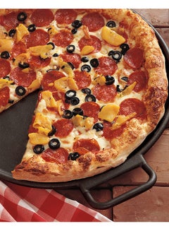 LODGE Pro-Logic Cast Iron Pizza Pan Black 14inch  - Image 3