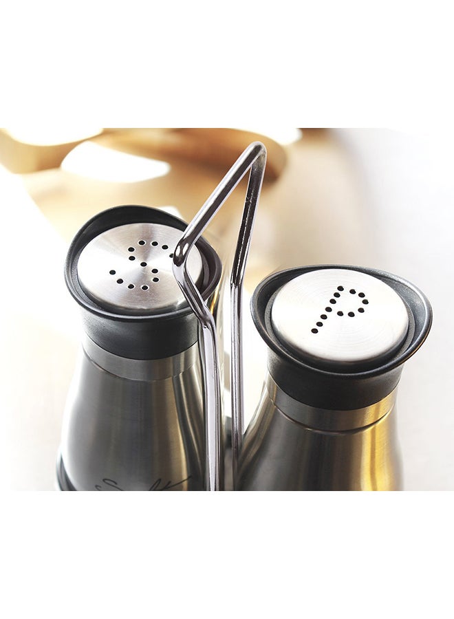 Juvale 2-Piece Salt And Pepper Shakers Set Silver/Black 4 x 6 x 2inch - Image 3