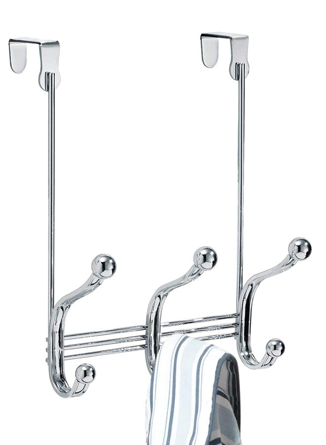 InterDesign Over The Door Organizer Rack Silver 8.38 x 5.25 x 11inch  - Image 2