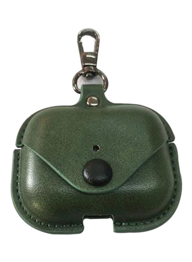 Generic - Protective Leather Case Cover With Anti-Lost Buckle For Apple AirPods Pro 3 Bottle Green - Image 1