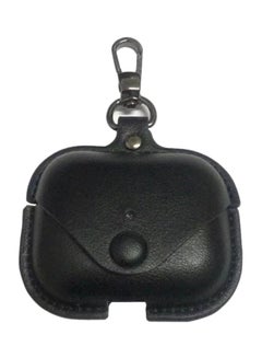 Generic Protective Leather Case Cover With Anti-Lost Buckle For Apple AirPods Pro 3 Black 