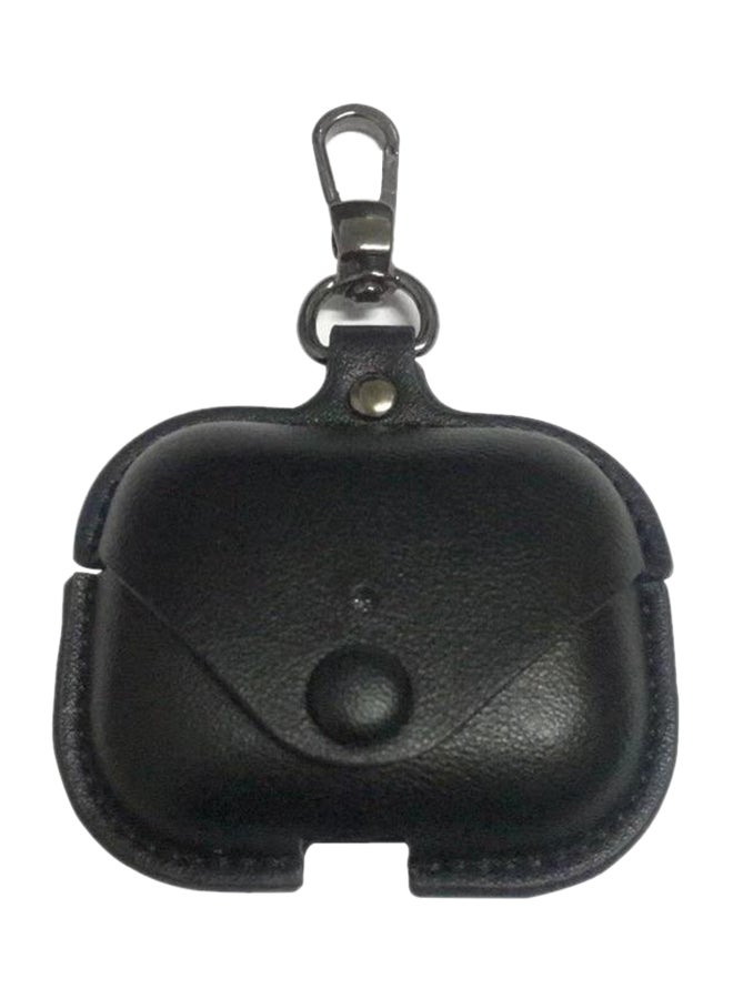 Generic - Protective Leather Case Cover With Anti-Lost Buckle For Apple AirPods Pro 3 Black - Image 1
