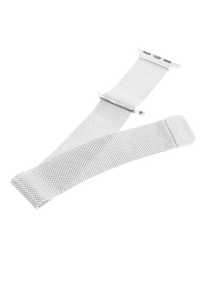 Generic - Replacement W6 Magnetic Watch Band Strap For iWatch Series 2/3/4 42-44mm Silver - Image 1