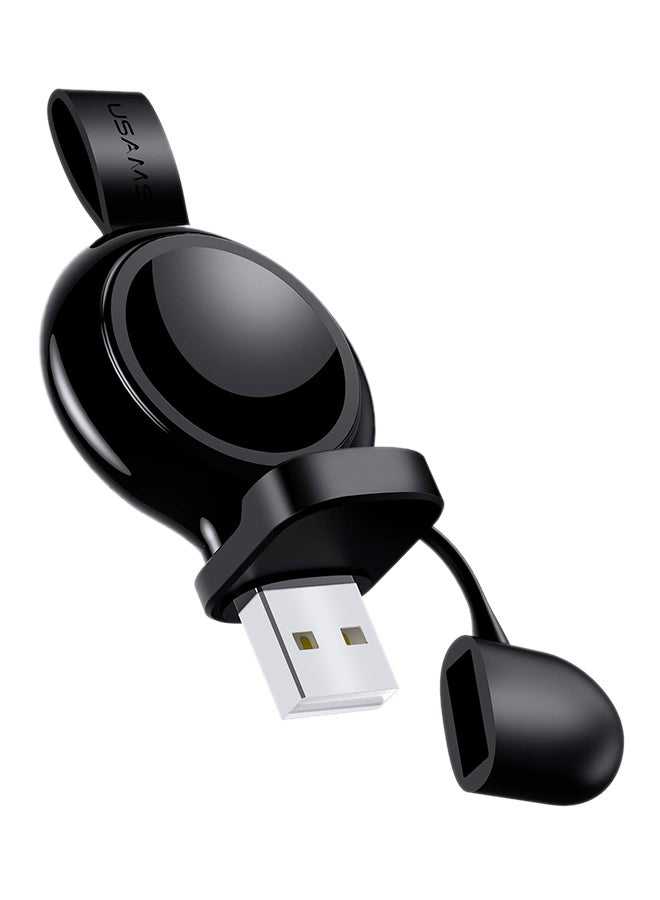 Usams Magnetic Wireless Charger For Apple Watch Series 5/4/3/2/1 Black - Image 1