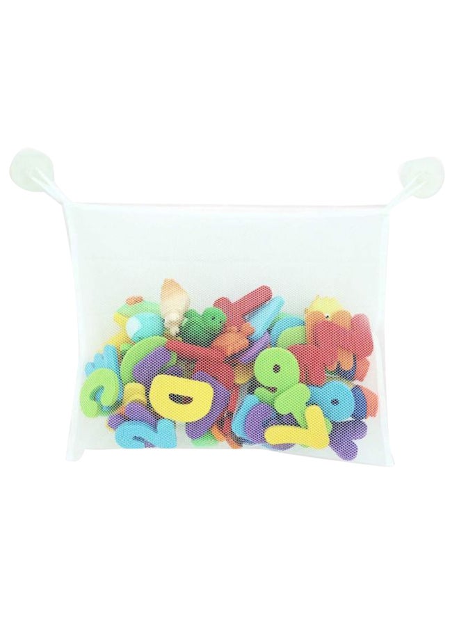 Bath Toy Organizer Storage Basket White - Image 1