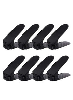 Generic 8-Piece Space Saving Shoe Organizer Set Black 25 x 14cm 